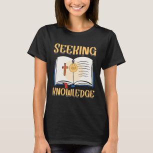 Seeking Knowledge Holy Bible Study Christian Faith T-Shirt