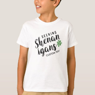 Seeking Shenanigans Funny St Patrick's Day Vintage T-Shirt