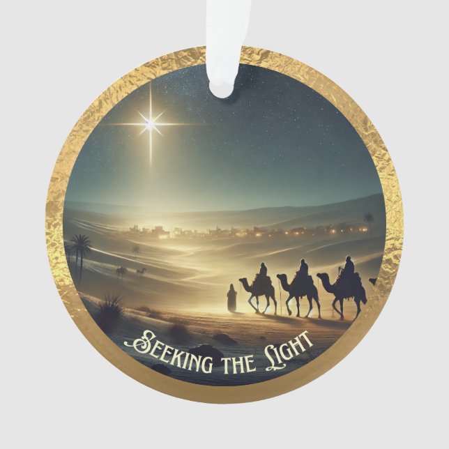 Seeking the Light Acrylic Ornament (Front)