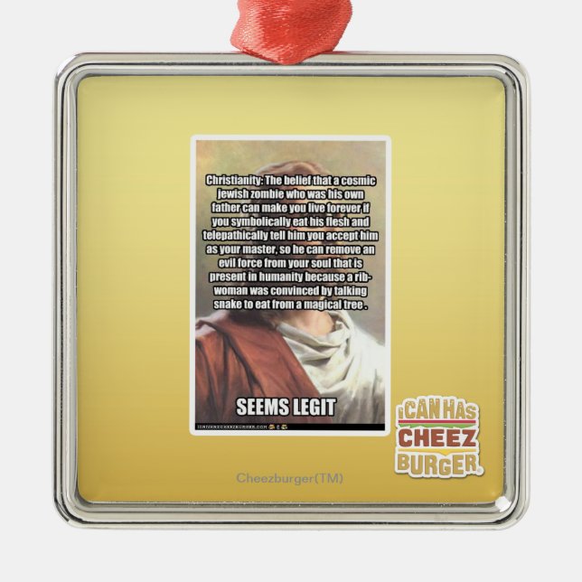 Seems Legit Metal Ornament (Front)