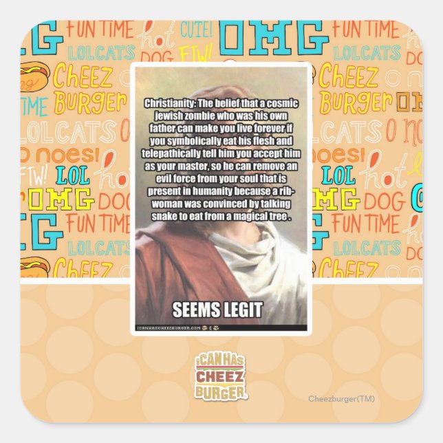 Seems Legit Square Sticker (Front)