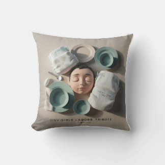 Seen & Celebrated: Invisible Labour 3D Tribute Throw Pillow