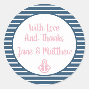 Seersucker Thank You Customizable Sticker