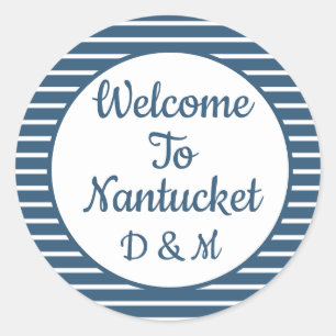 Seersucker Welcome Customizable Sticker