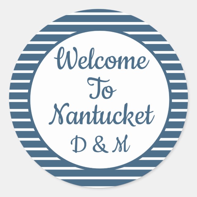 Seersucker Welcome Customizable Sticker (Front)