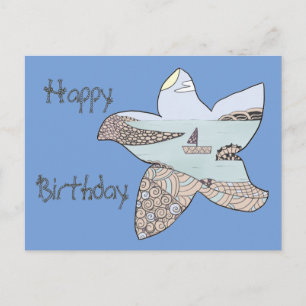 seestern mit Muster Postcard