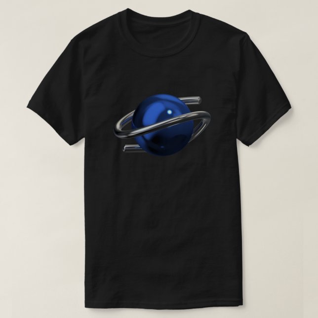 Sega Saturn 3D Chrome Classic T-Shirt (Design Front)
