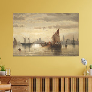 Segelschiffe Vor Venedig Canvas Print