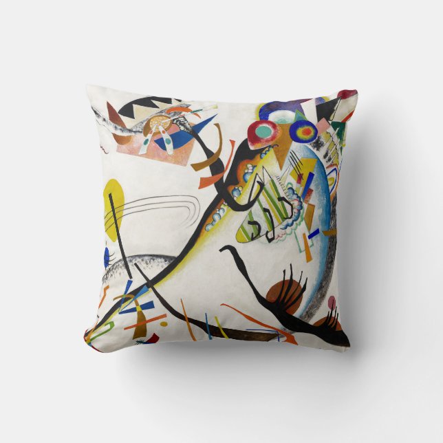 Segment Bleu Kandinsky Lance Oreiller (Recto)