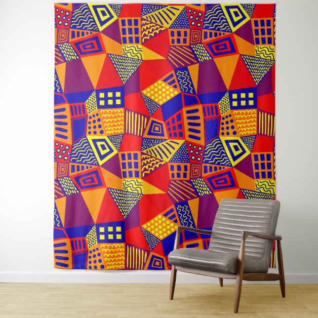 Segmented Abstract 070717 - Colours 01 Tapestry (In Situ)