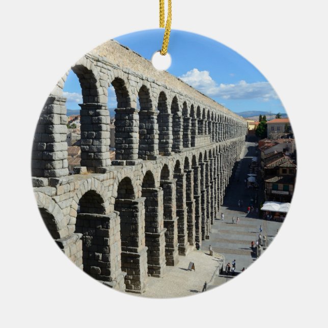 Segovia, Spain Ceramic Ornament (Front)