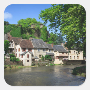 Segur-le-Chateau in France square sticker
