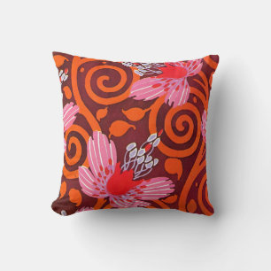 Séguy’s Pink Flowers Throw Pillow