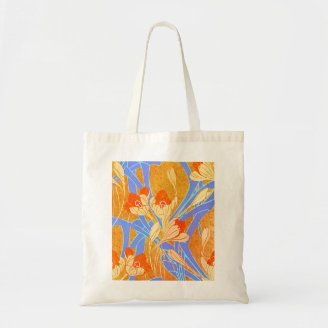 Seguy's Art Deco Orange Flowers - Bag (Front)