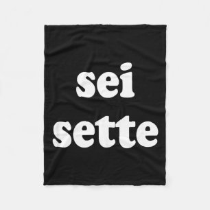 Sei Sette Italian Funny  Fleece Blanket