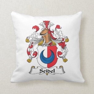 Seidel Family Crest Throw Pillow