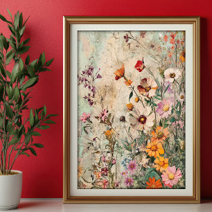 Seidenpapier Decoupage Herbst Wildblumen Var03 Tissue Paper