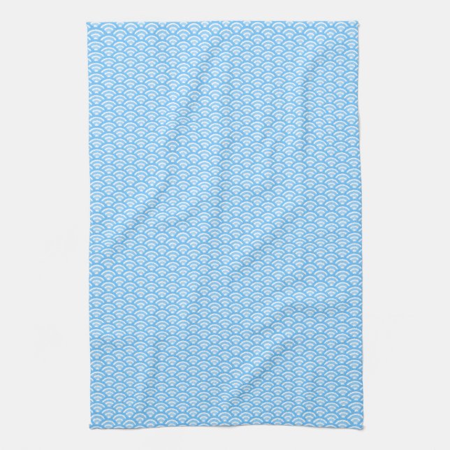 seigaiha(blue01) kitchen towel (Vertical)