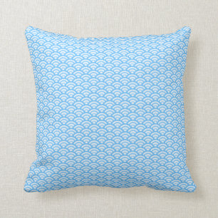 seigaiha(blue01)(square) throw pillow