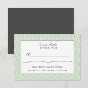 Seigaiha   Dusty Green Japanese wave menu option