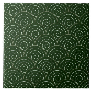 Seigaiha Seamless Pattern Ceramic Tile