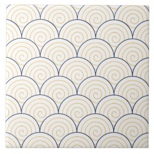 Seigaiha Seamless Pattern  Ceramic Tile