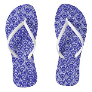 Seigaiha wave flip flops