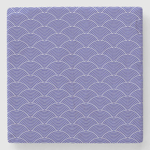 Seigaiha wave stone coaster