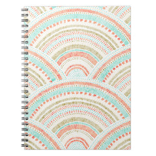 Seigaiha Waves: Vintage Wavy Pattern Notebook