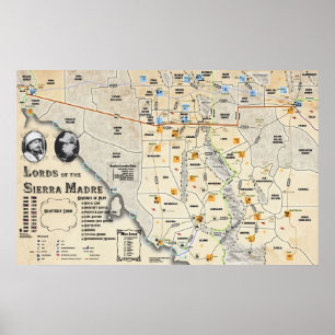 Seigneurs de la sierra affiche de carte de Madre