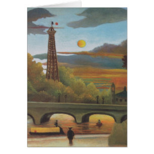Seine and Eiffel Tower at Sunset by Henri Rousseau