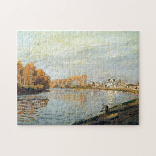 Seine near Bougival Monet Fine Art Jigsaw Puzzle