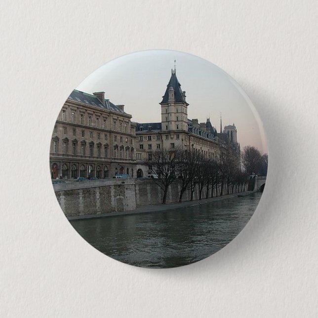 Seine River 2 Inch Round Button (Front)
