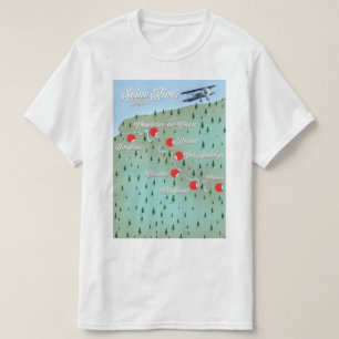 Seine River France vintage map T-Shirt