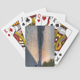 Seine sunset playing cards
