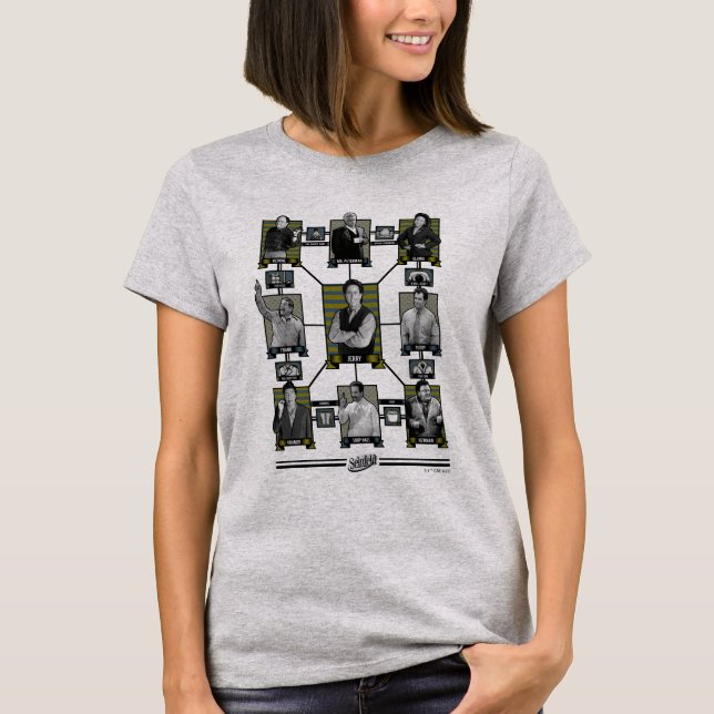 Seinfeld | Character Relationship Chart T-Shirt (Front)