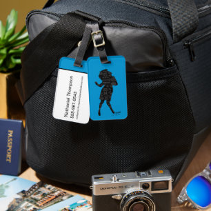 Seinfeld   Elaine Dance Silhouette Luggage Tag