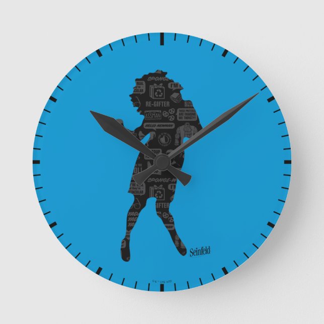 Seinfeld | Elaine Dance Silhouette Round Clock (Front)