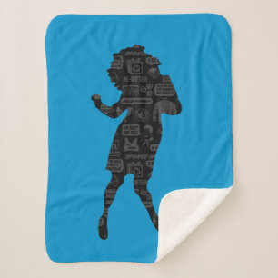 Seinfeld   Elaine Dance Silhouette Sherpa Blanket