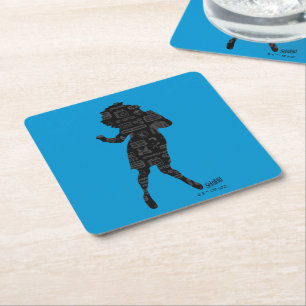 Seinfeld   Elaine Dance Silhouette Square Paper Coaster
