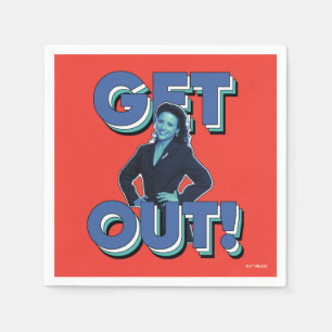 Seinfeld Elaine - Get Out! Napkin