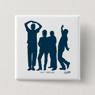 Seinfeld   Group Silhouette Graphic 2 Inch Square Button