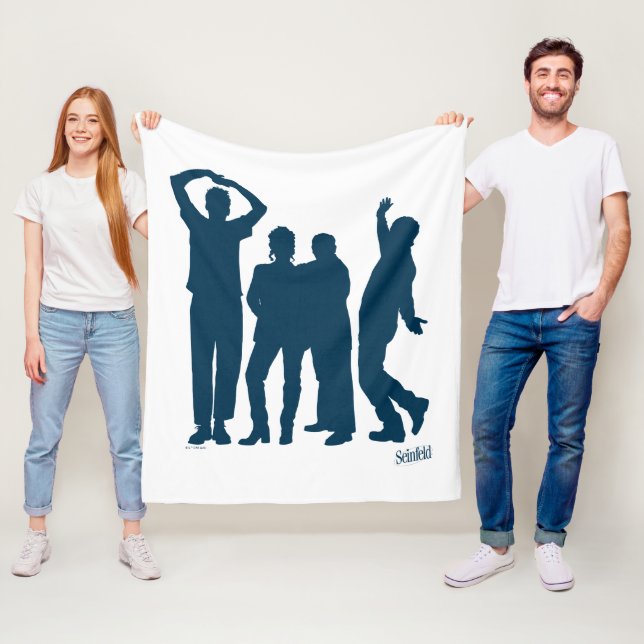 Seinfeld | Group Silhouette Graphic Fleece Blanket (In Situ)