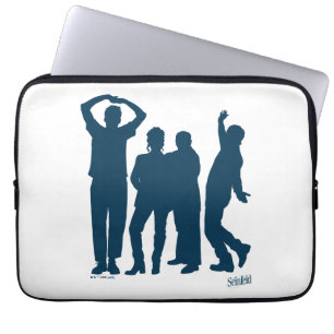 Seinfeld   Group Silhouette Graphic Laptop Sleeve