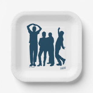 Seinfeld Group Silhouette Graphic Paper Plate