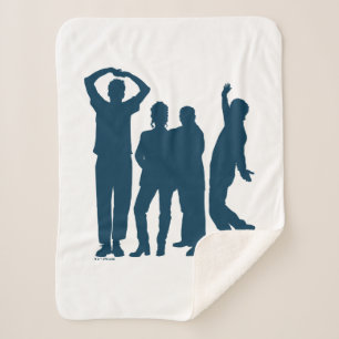 Seinfeld Group Silhouette Graphic Sherpa Blanket