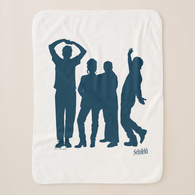 Seinfeld | Group Silhouette Graphic Sherpa Blanket (Front)