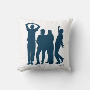 Seinfeld   Group Silhouette Graphic Throw Pillow