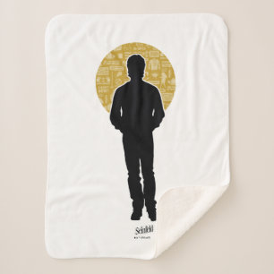 Seinfeld   Jerry Seinfeld Silhouette Sherpa Blanket