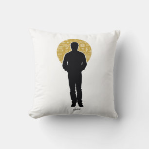 Seinfeld   Jerry Seinfeld Silhouette Throw Pillow